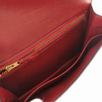 Hermes Polosus Crinoline Bordeaux Gold Hardware 00 Vintage Clutch Bag — view 4