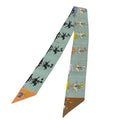 Hermes Parade Twilly Silk Scarf Light Blue