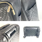 Chanel Carry Bag CC Logo Caviar Leather Black — view 7