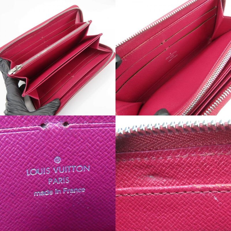 Louis Vuitton Long Wallet Zippy Epi Leather Fuchsia Bordeaux — view 6