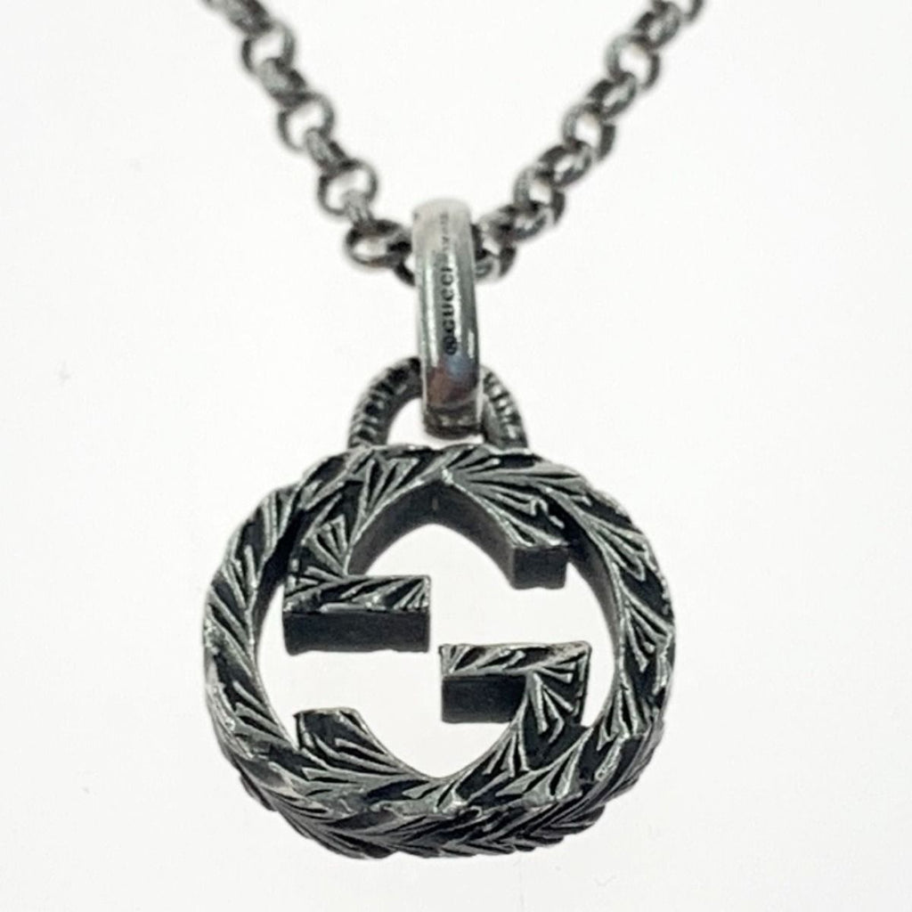 Gucci Interlocking G Pendant AG 925 Necklace J8400 0811 Silver — view 4