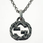 Gucci Interlocking G Pendant AG 925 Necklace J8400 0811 Silver — view 4