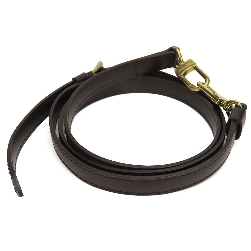 Louis Vuitton Shoulder Strap Leather Brown Gold Hardware For Damier Accessories — view 2