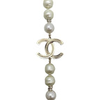 Chanel Long Necklace Coco Mark Pearl Rhinestone — view 5