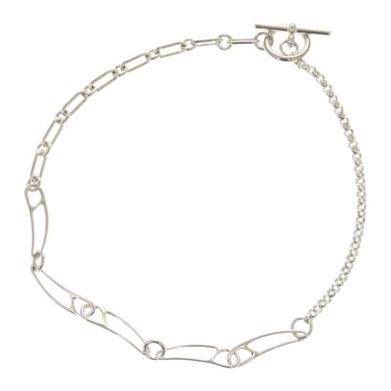 Hermes Chaine D'ancre Punk St Silver 925 Necklace 1529