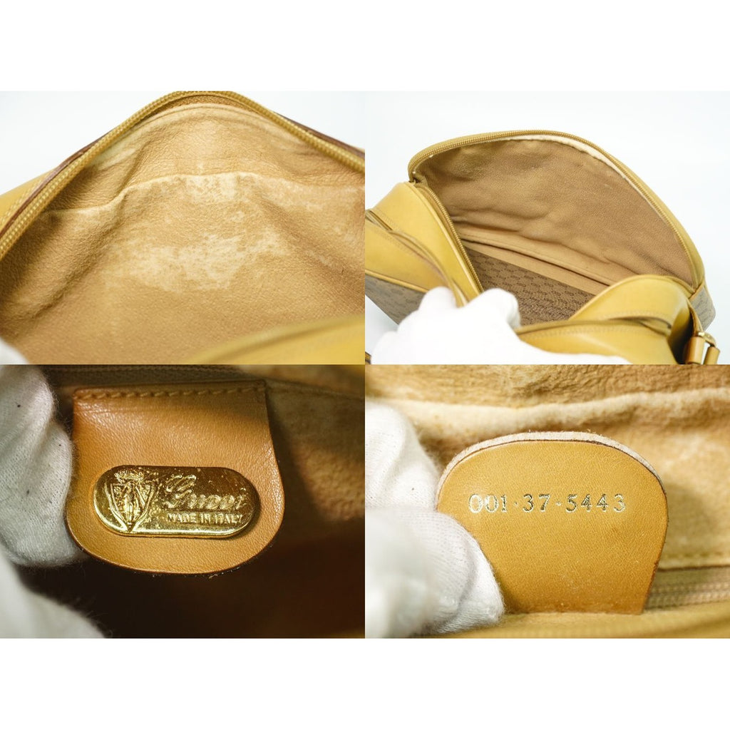 Gucci Vintage Micro GG Shoulder Bag Pochette Brown — view 9