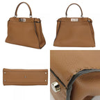 Fendi Handbag Peekaboo 8 Bn290 Selleria Leather Brown Silver Hardware 2-Way — view 2
