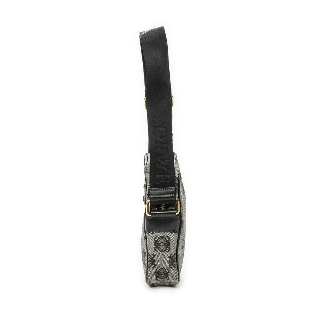 Loewe Zip Messenger Crossbody Black Gray Anagram Canvas — view 3