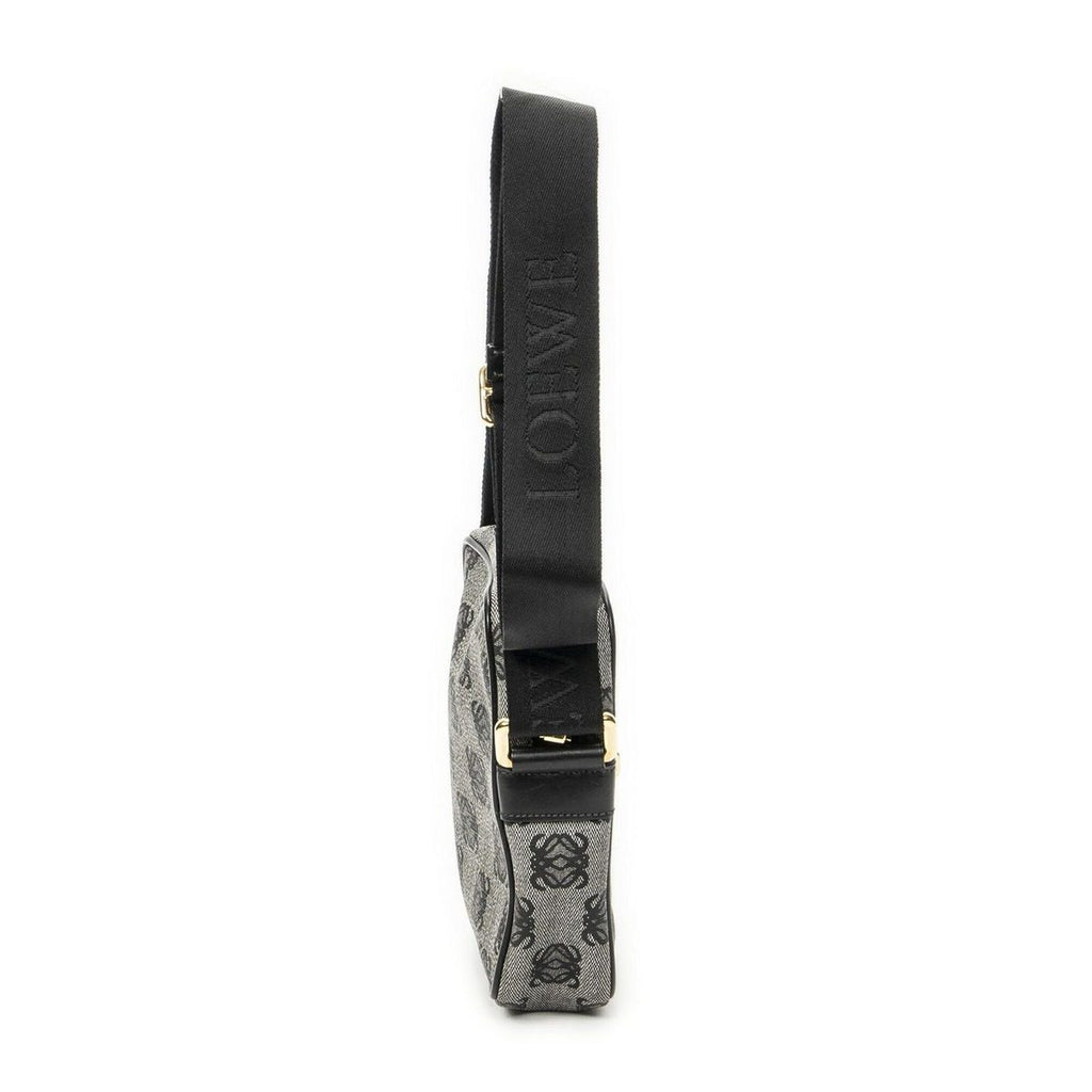 Loewe Zip Messenger Crossbody Black Gray Anagram Canvas — view 4