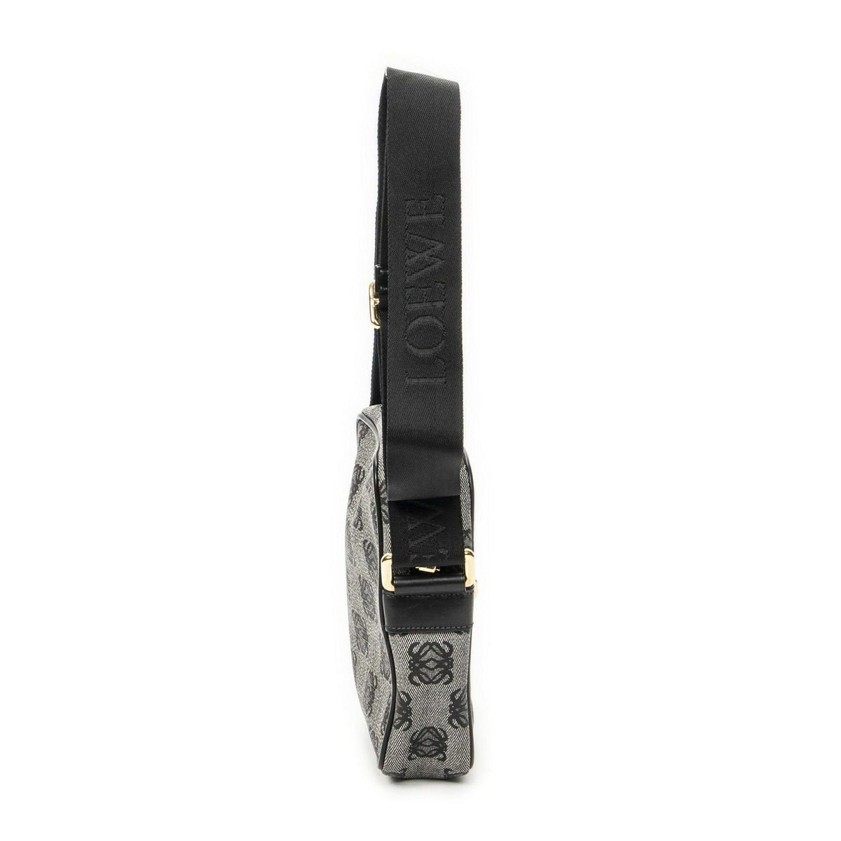 Loewe Zip Messenger Crossbody Black Gray Anagram Canvas — view 4