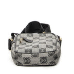 Loewe Zip Messenger Crossbody Black Gray Anagram Canvas — view 6