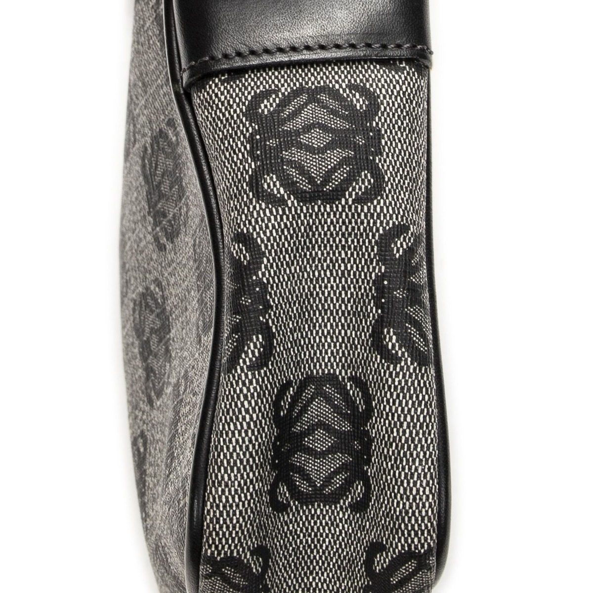 Loewe Zip Messenger Crossbody Black Gray Anagram Canvas — view 7