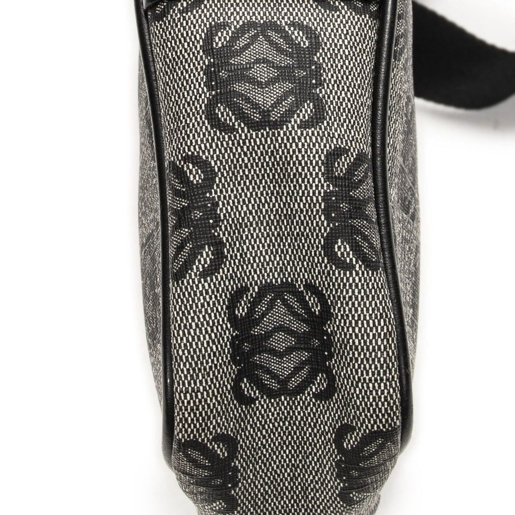Loewe Zip Messenger Crossbody Black Gray Anagram Canvas — view 8