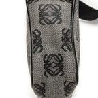 Loewe Zip Messenger Crossbody Black Gray Anagram Canvas — view 8