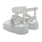Hermes Enid Sandals Shoes Leather White — view 4