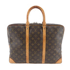 Louis Vuitton Monogram Porte Document Voyage Leather Business Bag