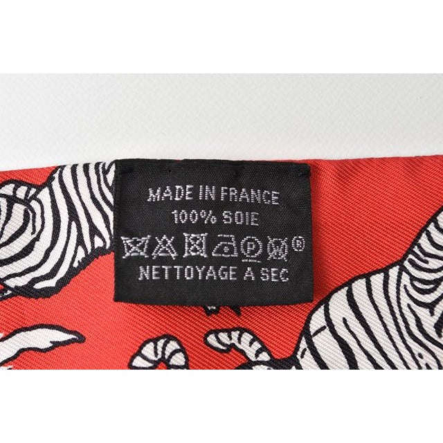 Hermes Twilly Scarf Gibra Motif Red Multi — view 2