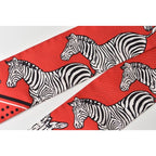 Hermes Twilly Scarf Gibra Motif Red Multi — view 3