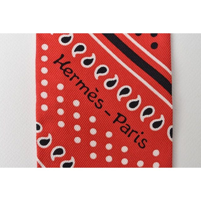Hermes Twilly Scarf Gibra Motif Red Multi — view 4