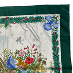 Gucci Scarf Silk Bouquet Ice Skate Holly Green — view 3