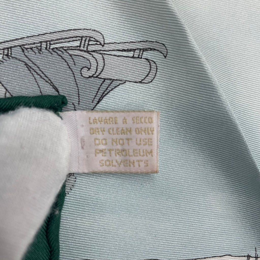 Gucci Scarf Silk Bouquet Ice Skate Holly Green — view 9