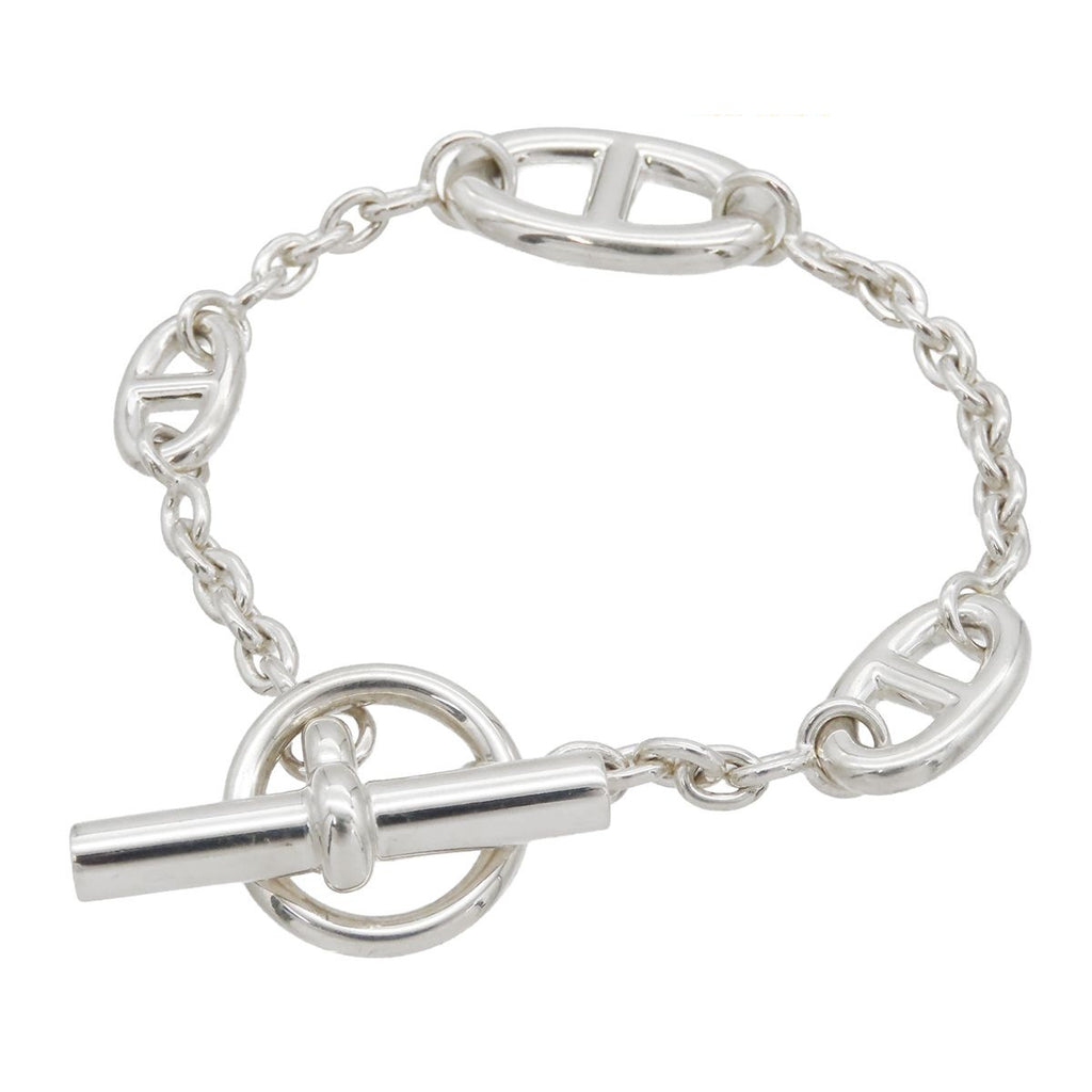 Hermes Chaine D'ancre Farandole Silver ST Bracelet
