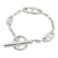 Hermes Chaine D'ancre Farandole Silver ST Bracelet