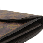 Louis Vuitton Long Wallet Portefeuille Sarah Damier Canvas Ebene — view 6
