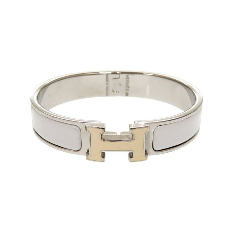 Hermes Click H Clack PM Metal Gray Bracelet Bangle 0029 — view 2