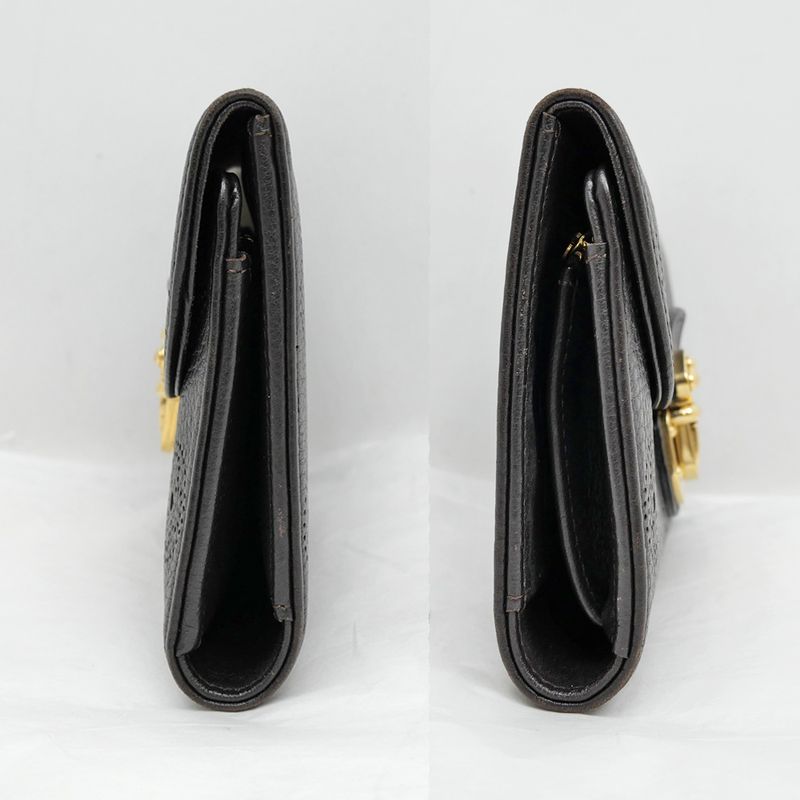 Louis Vuitton Long Wallet Portefeuille Amelia Chocolat Gold Hardware — view 3
