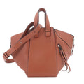 Loewe Hammock Small 2-Way Bag Leather Brown Silver