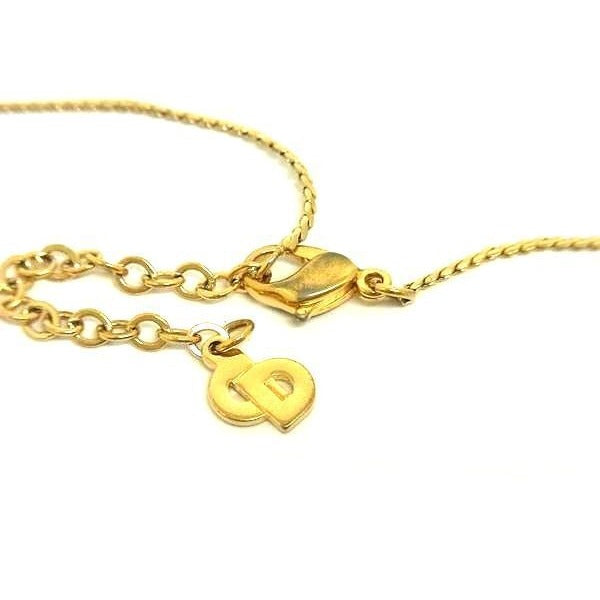 Christian Dior Necklace With Circle Logo Gold Metal — view 3