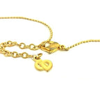 Christian Dior Necklace With Circle Logo Gold Metal — view 3