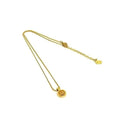 Christian Dior Necklace With Circle Logo Gold Metal