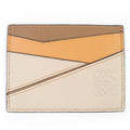 Loewe Puzzle Plain Card Holder Anagram Engraved Leather Case Brown