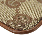 Gucci Coin Case GG Canvas Leather Brown Gold Hardware Everyday Use Small — view 6