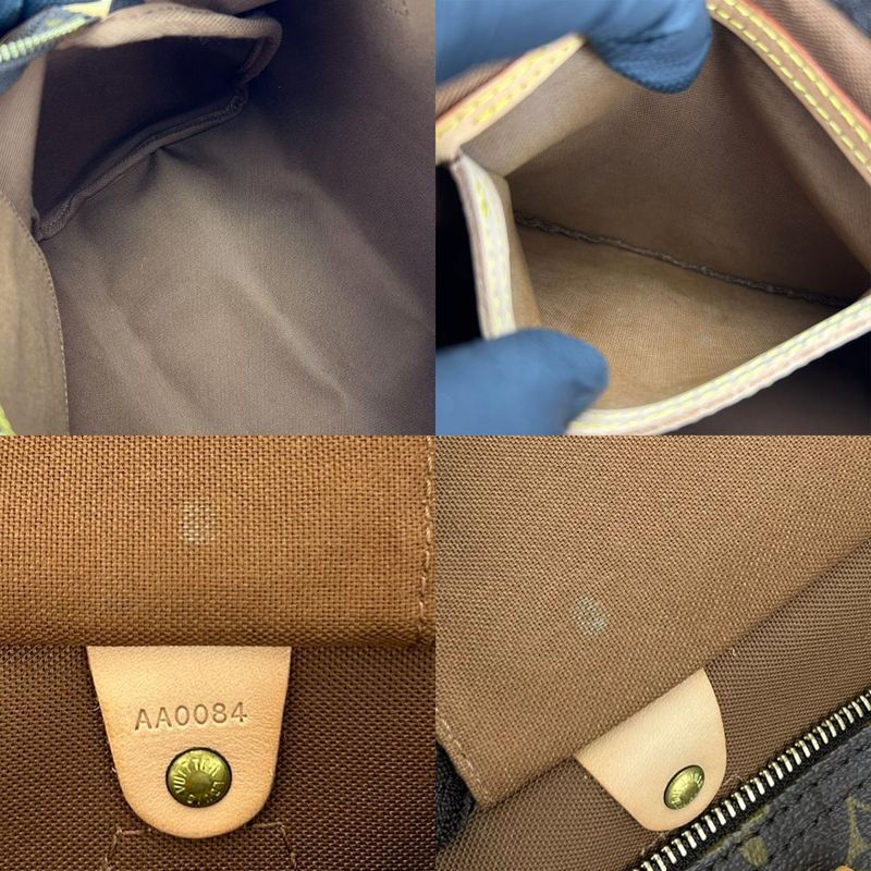 Louis Vuitton Speedy 30 Handbag Monogram Brown Gold Hardware — view 8