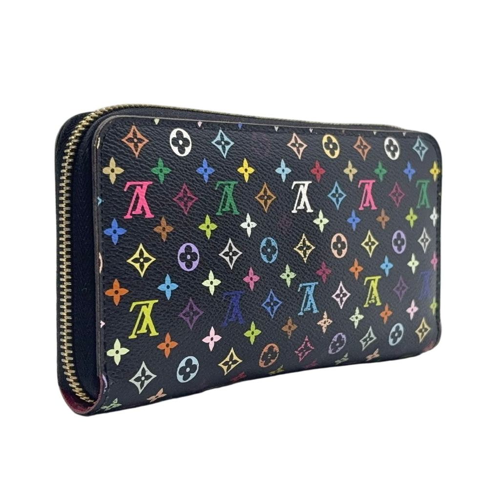 Louis Vuitton Zippy Wallet Monogram Multicolor Noir Grenade Black Round Gold — view 2