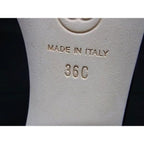 Chanel CC Logo Camellia Leather Heel Sandals 36 Shoes Black — view 5