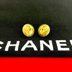 Chanel Vintage Coco Mark Motif GP Earrings Ear Cuff Accessory Gold 95P