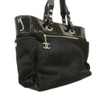 Chanel Tote Paris Biarritz Calf Hair Black Silver — view 2