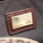 Fendi Shoulder Bag Zucchino Brown Dark Canvas Leather — view 4