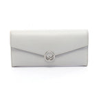 Fendi Bifold Wallet Is Gray Leather Is Zip