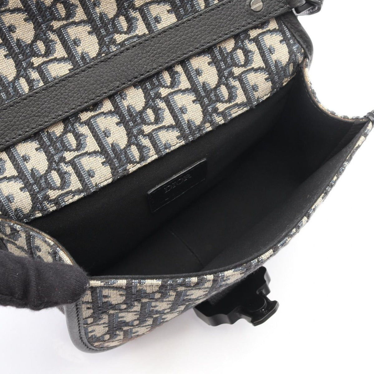 Dior Shoulder Bag Gallop Navy Canvas Leather Beige Navy. Black — view 3