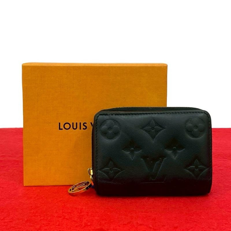 Louis Vuitton Portefeuille Monogram Empreinte Leather Round Zip Bifold Wallet