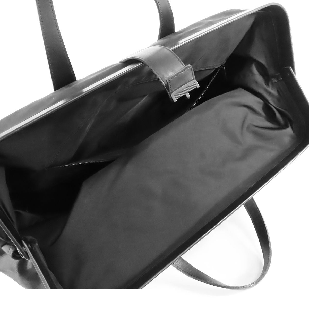 Chanel New Travel Line Boston Bag Black Nylon Leather — view 5