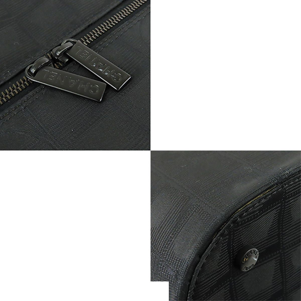 Chanel New Travel Line Boston Bag Black Nylon Leather — view 6