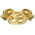 Hermes Scarf Ring Chaine D'ancre Metal Gold Plated Accessories
