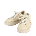 Prada Leather Low Cut Sneakers Lace Up Shoes Flat