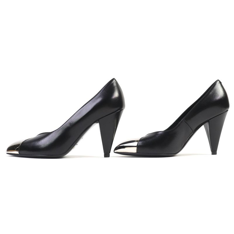 Celine Metal Toe Leather Pumps Black Silver 35 Storage With Bag — view 3